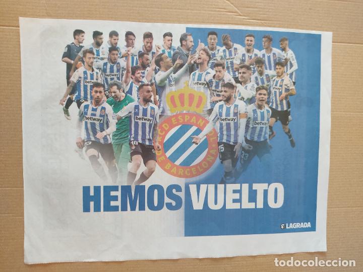 Collectionnisme sportif: ESPANYOL P&Oacute;STER 1 PAG DIARIO LA GRADA LIGA FUTBOL 2020-2021 HEMOS VUELTO 20-21 DARDER RDT MELAMED..