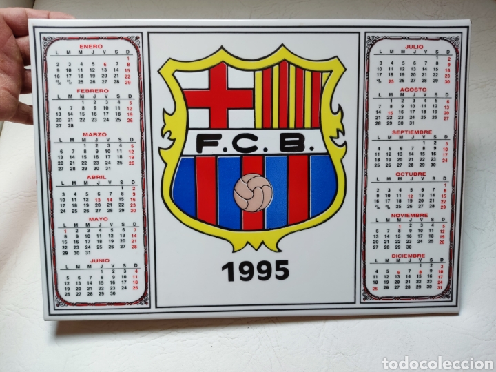 Collectionnisme sportif: Azulejo calendario FC Barcelona 1995 hecho por azulejera alcorense,Almazora