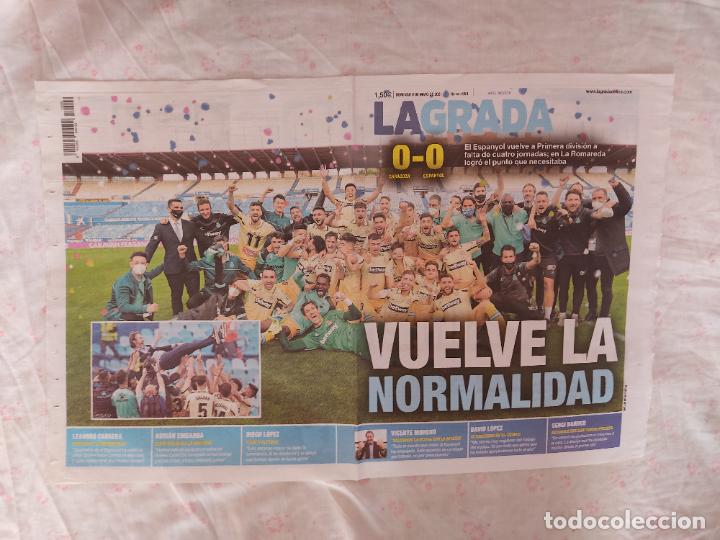 Collectionnisme sportif: ESPANYOL P&Oacute;STER 2PAG DIARIO GRADA ASCENSO LIGA FUTBOL 2020-2021 PUADO PEDROSA RDT DIDAC DARDER 20-21