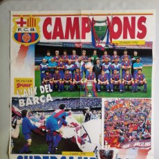 Coleccionismo deportivo: POSTER DESPLEGABLE BARCELONA BARÇA LIGA 1992 CAMPEON SUPERCAMPEONES