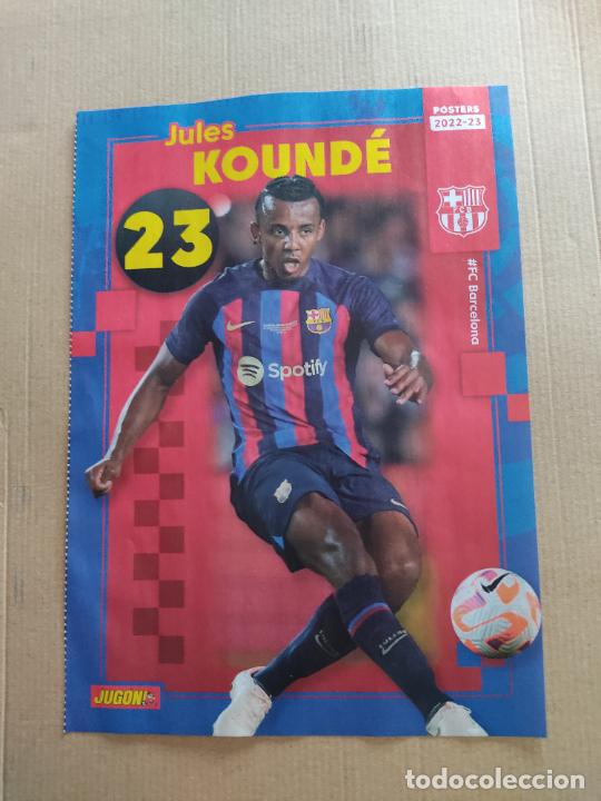 Sammelleidenschaft Sport: JULES KOUNDE BARCELONA BAR&Ccedil;A MORATA ATLETICO MADRID 22-23 DOBLE P&Oacute;STER 1 P&Aacute;G REVISTA JUG&Oacute;N 2022-2023