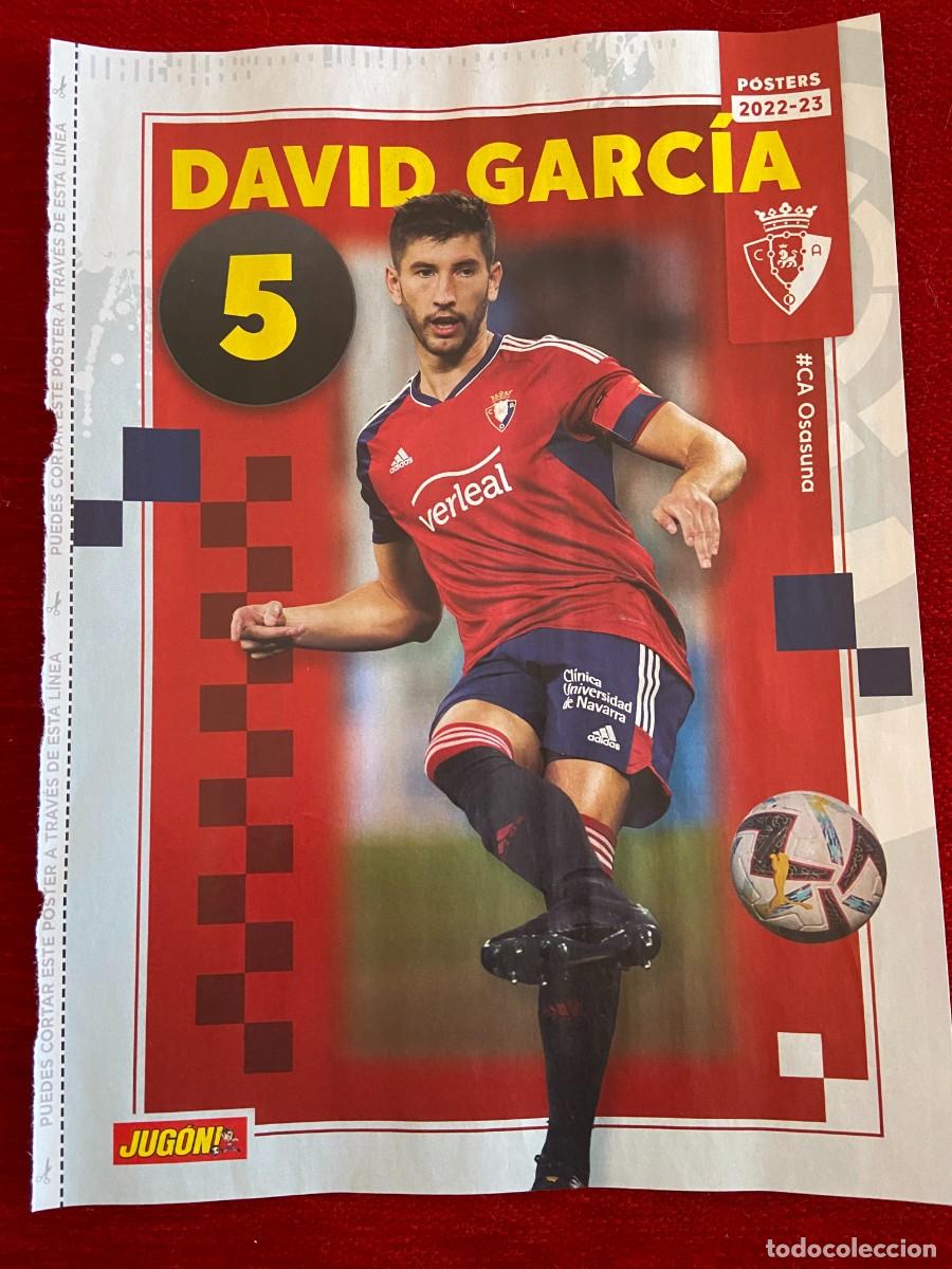 Colecionismo desportivo: CARTEL POSTER JUGON DAVID GARCIA OSASUNA LIGA TEMPORADA 2022 2023