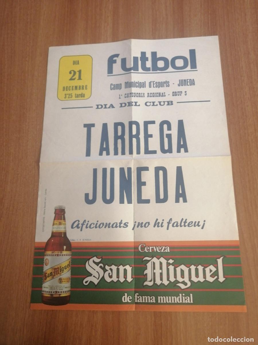 Sammelleidenschaft Sport: CARTEL FUTBOL CATEGORIA REGIONAL - GRUP 3. TARREGA - JUNEDA.