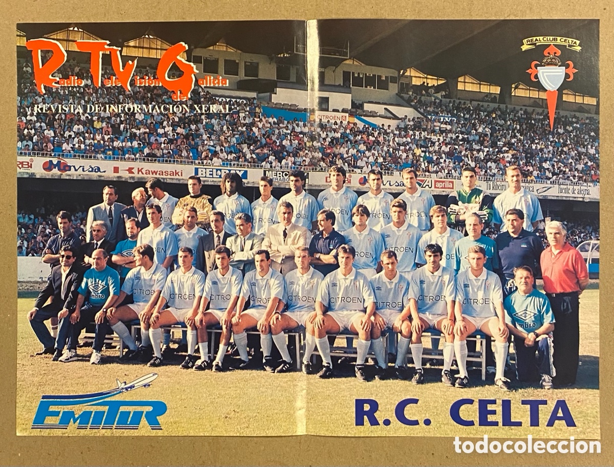 Collectionnisme sportif: REAL CLUB CELTA DE VIGO. POSTER DE LA TEMPORADA 1993.