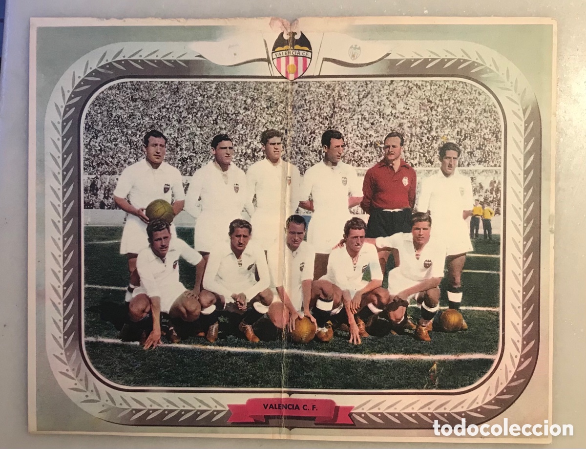 Collectionnisme sportif: Cartel p&oacute;ster f&uacute;tbol Valencia CF A&ntilde;os 40-50