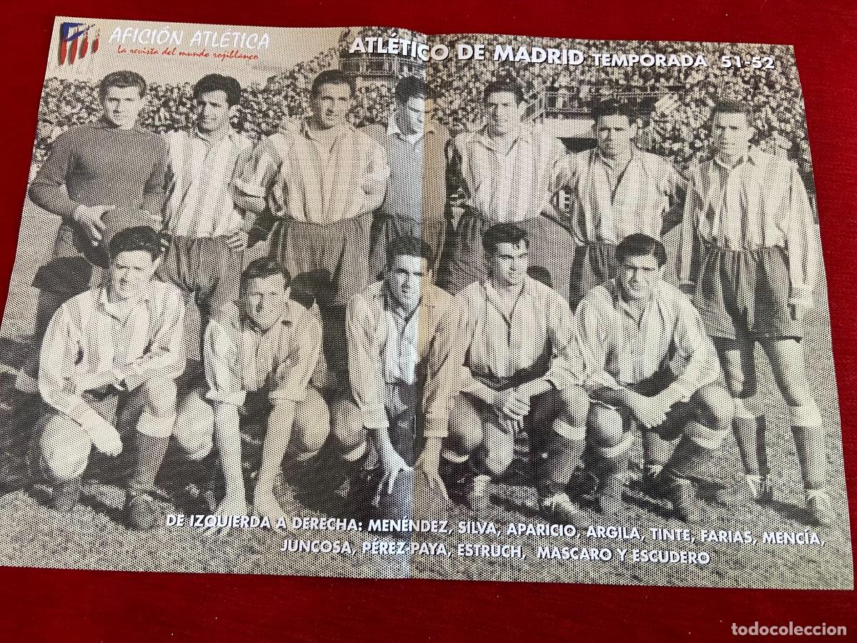 Collectionnisme sportif: DOBLE POSTER ATLETICO MADRID PLANTILLA ATLETICO MADRID TEMPORADA 1951 1952 EMERSON