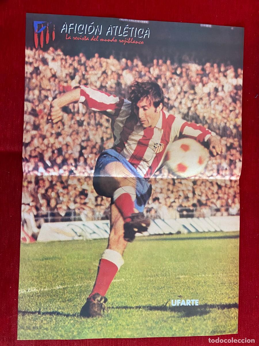 Collectionnisme sportif: DOBLE POSTER ATLETICO MADRID UFARTE SIMEONE REAL MADRID CHENDO PENEV HIERRO 1995 1996