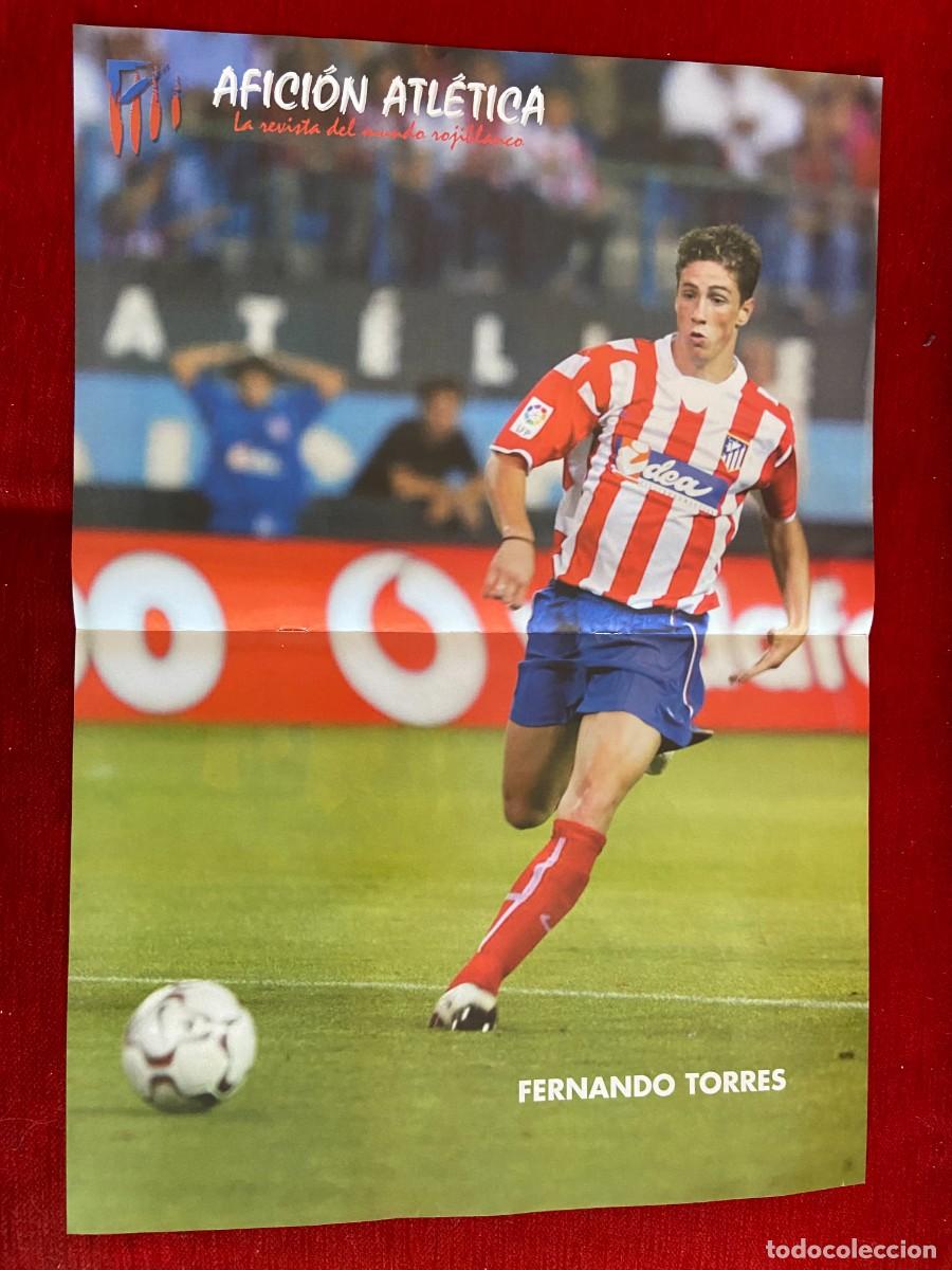 Collectionnisme sportif: DOBLE POSTER ATLETICO MADRID FERNANDO TORRES Y ONCE ALINEACION CAMPEONES DE ESPA&Ntilde;A JUVENILES 1956