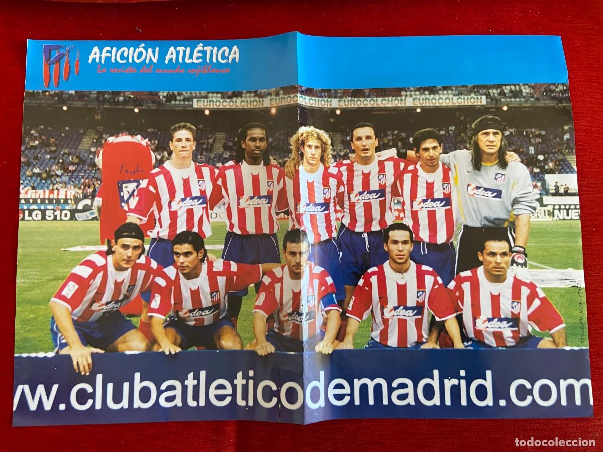Collectionnisme sportif: DOBLE POSTER ATLETICO MADRID ALBERTINI Y ONCE ALINEACION FERNANDO TORRES