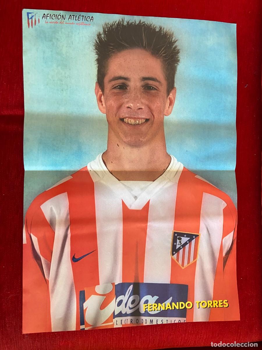 Collectionnisme sportif: DOBLE POSTER ATLETICO MADRID FERNANDO TORRES Y MIGUEL REINA SANTOS
