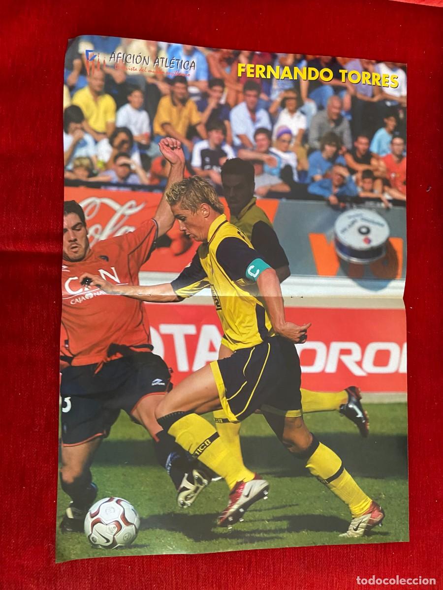 Collectionnisme sportif: DOBLE POSTER ATLETICO MADRID FERNANDO TORRES Y AGUINAGA
