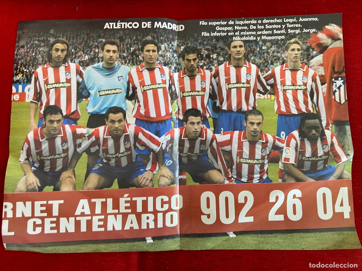 Collectionnisme sportif: DOBLE POSTER ATLETICO MADRID ONCE ALINEACION FERNANDO TORRES Y PLANTILLA ALEVIN A