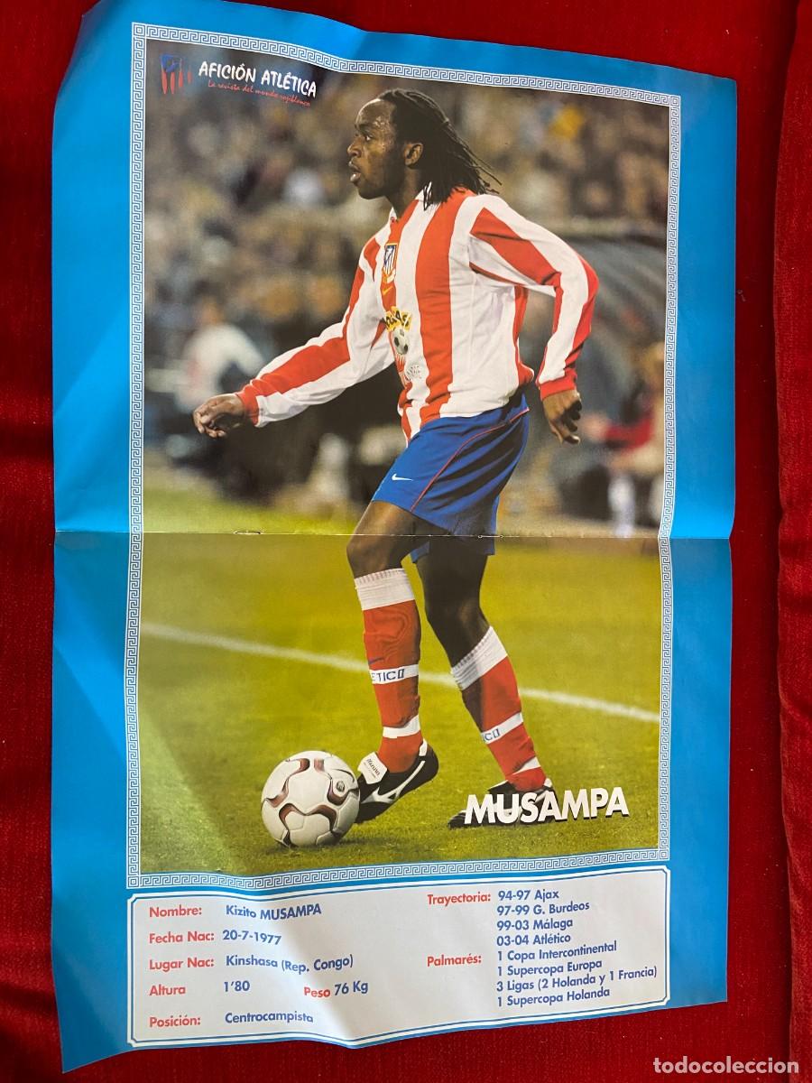Collectionnisme sportif: DOBLE POSTER ATLETICO MADRID MUSAMPA Y CARTEL VALLADOLID 2003 2004