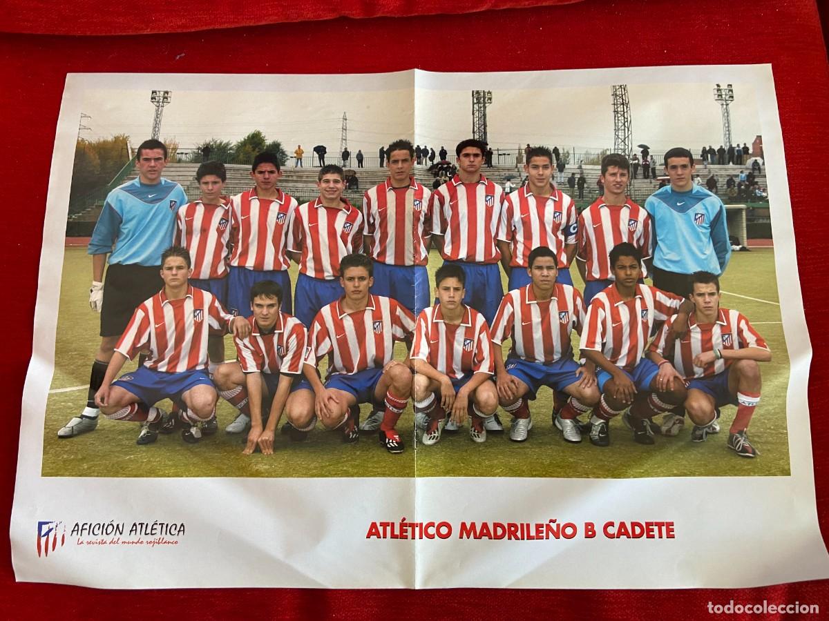 Collectionnisme sportif: DOBLE POSTER ATLETICO MADRID GASPAR Y PLANTILLA MADRILE&Ntilde;O B CADETE