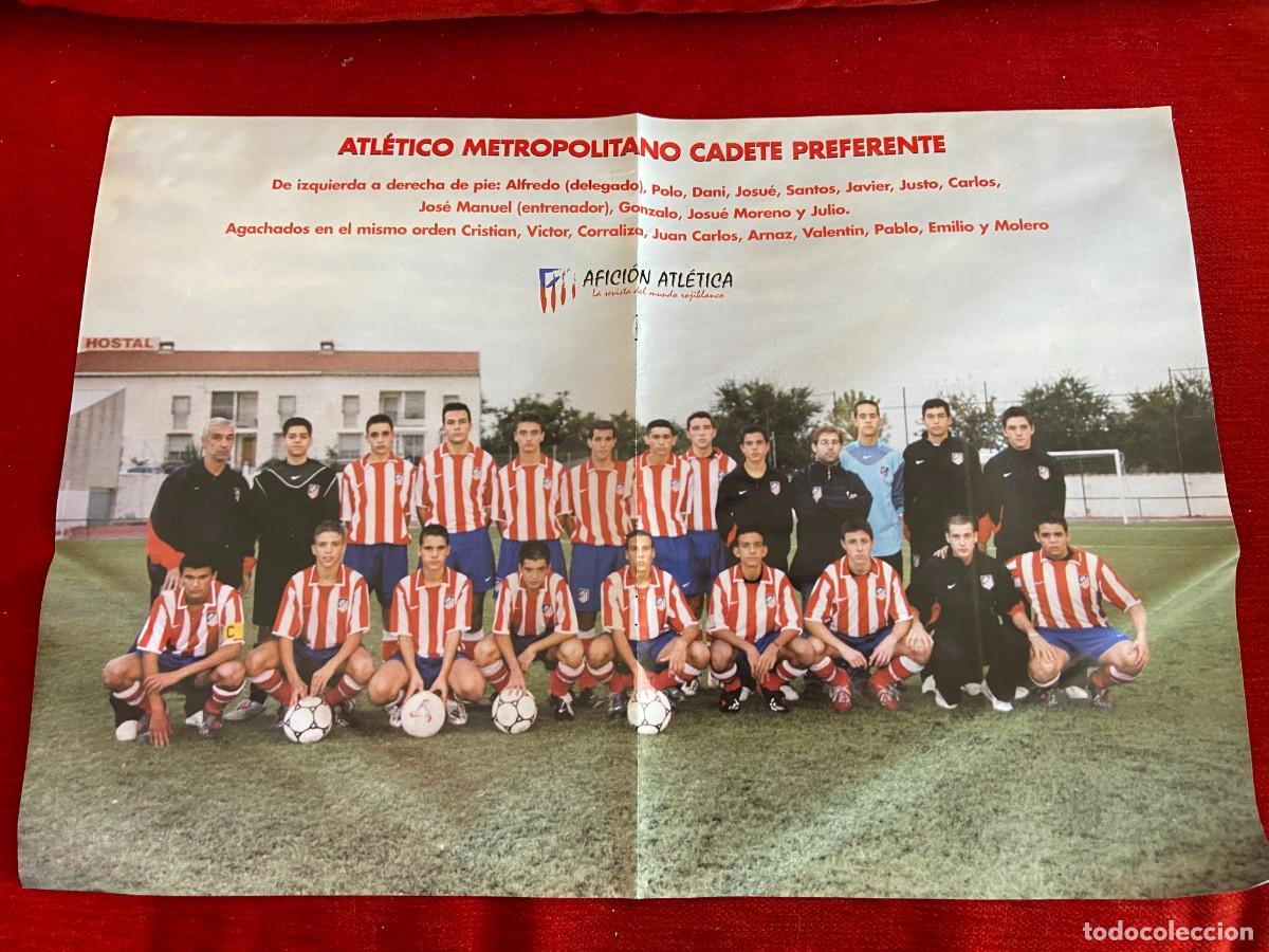 Colecionismo desportivo: DOBLE POSTER ATLETICO MADRID PLANTILLA METROPOLITANO CADETE PREFERENTE CARTEL MALAGA SALVA BALLESTA