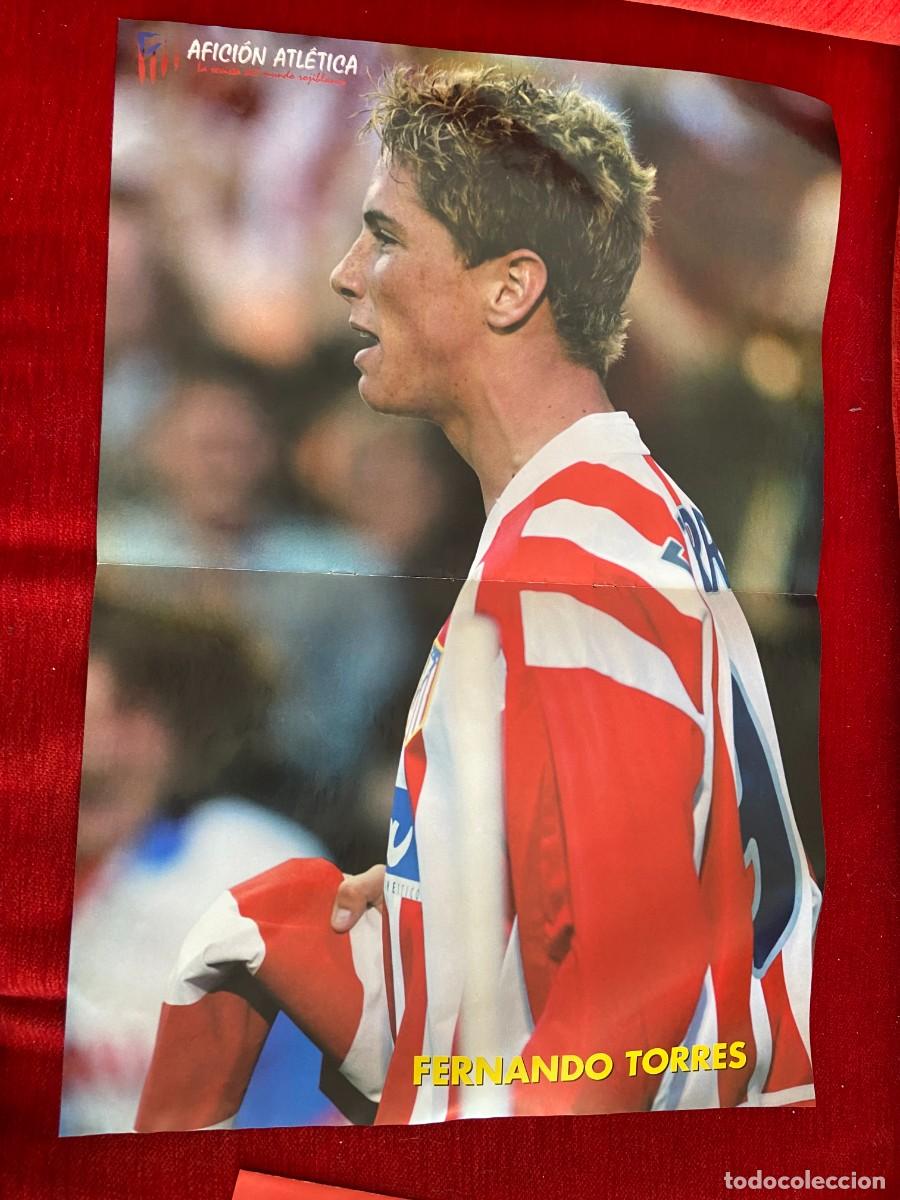 Collectionnisme sportif: DOBLE POSTER ATLETICO MADRID FERNANDO TORRES Y GREGORIO MANZANO