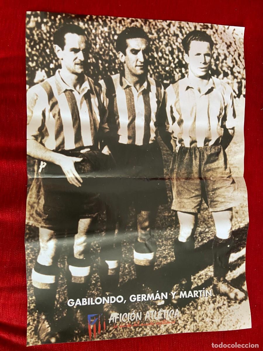 Collectionnisme sportif: DOBLE POSTER ATLETICO MADRID GABILONDO GERMAN MARTIN Y JORGE
