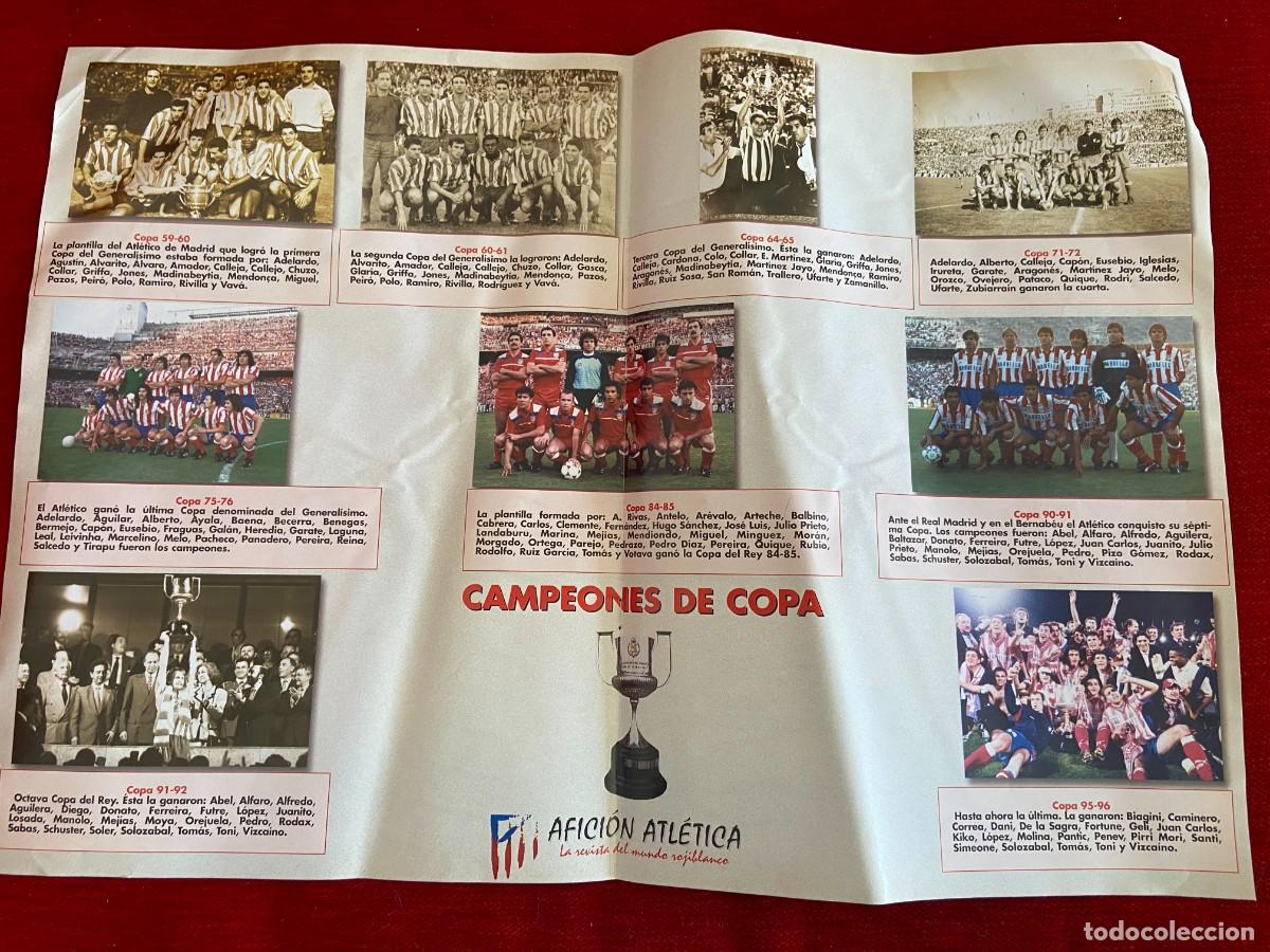 Collectionnisme sportif: DOBLE POSTER ATLETICO MADRID CAMPEONES DE COPA ONCE ALINEACION RECOPA JOAQUIN PEIRO