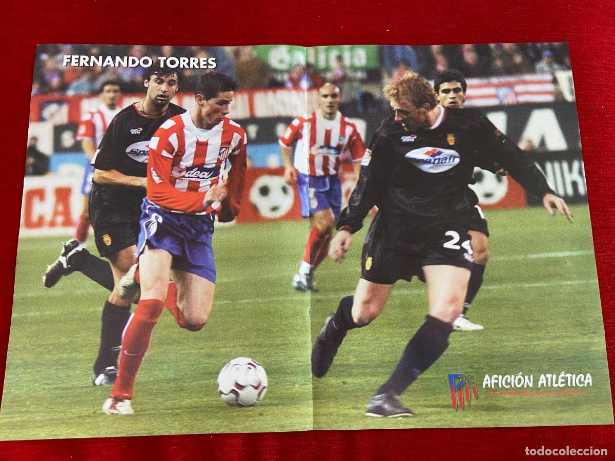 Collectionnisme sportif: DOBLE POSTER ATLETICO MADRID FERNANDO TORRES MALLORCA Y ESCUELA DE COTORRUELO