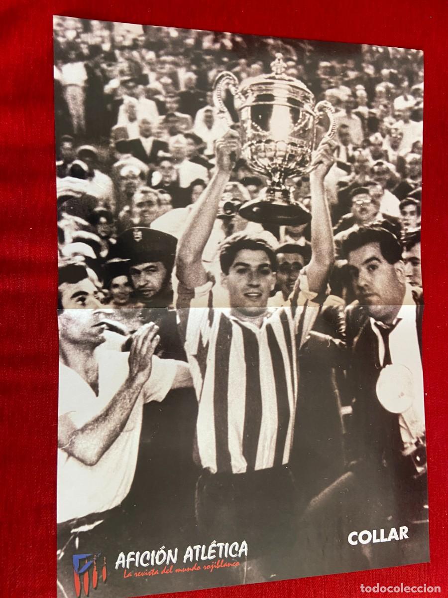 Collectionnisme sportif: DOBLE POSTER ATLETICO MADRID FIGO ZIDANE JOSE MARI Y ENRIQUE COLLAR TROFEO CAMPEON COPA