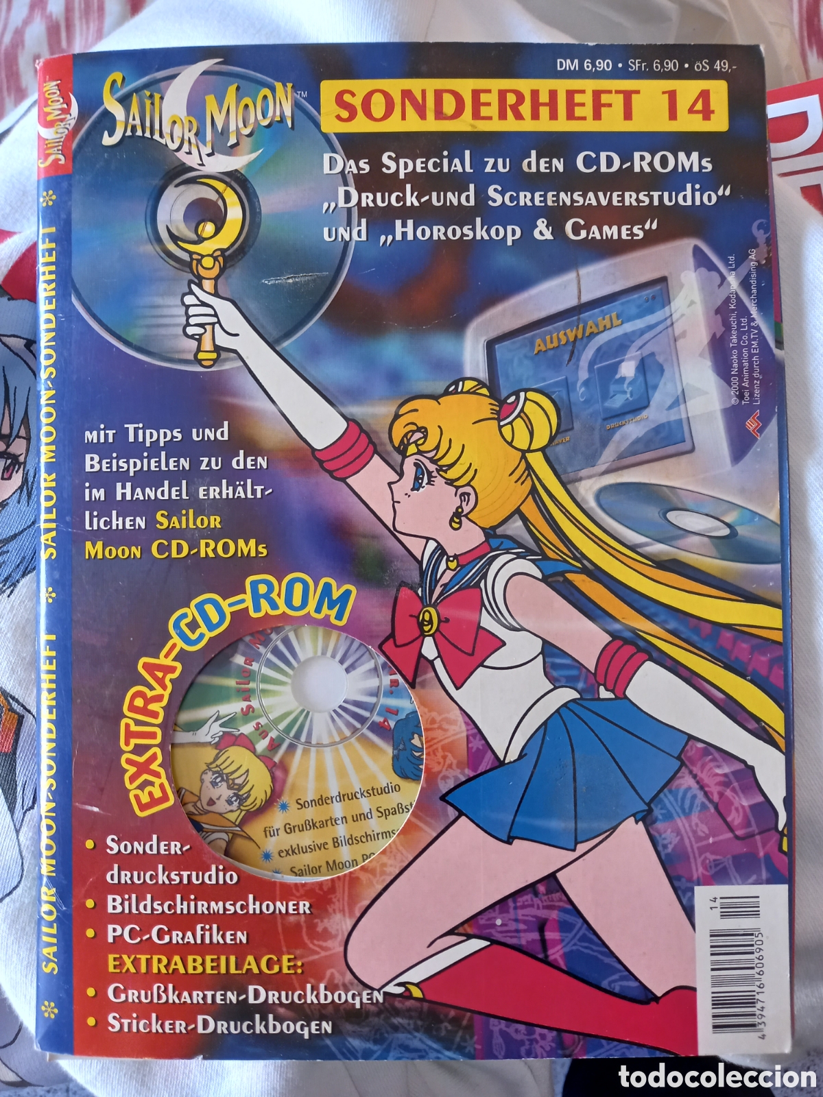 Coleccionismo deportivo: sailor moon revista alemana con cd room