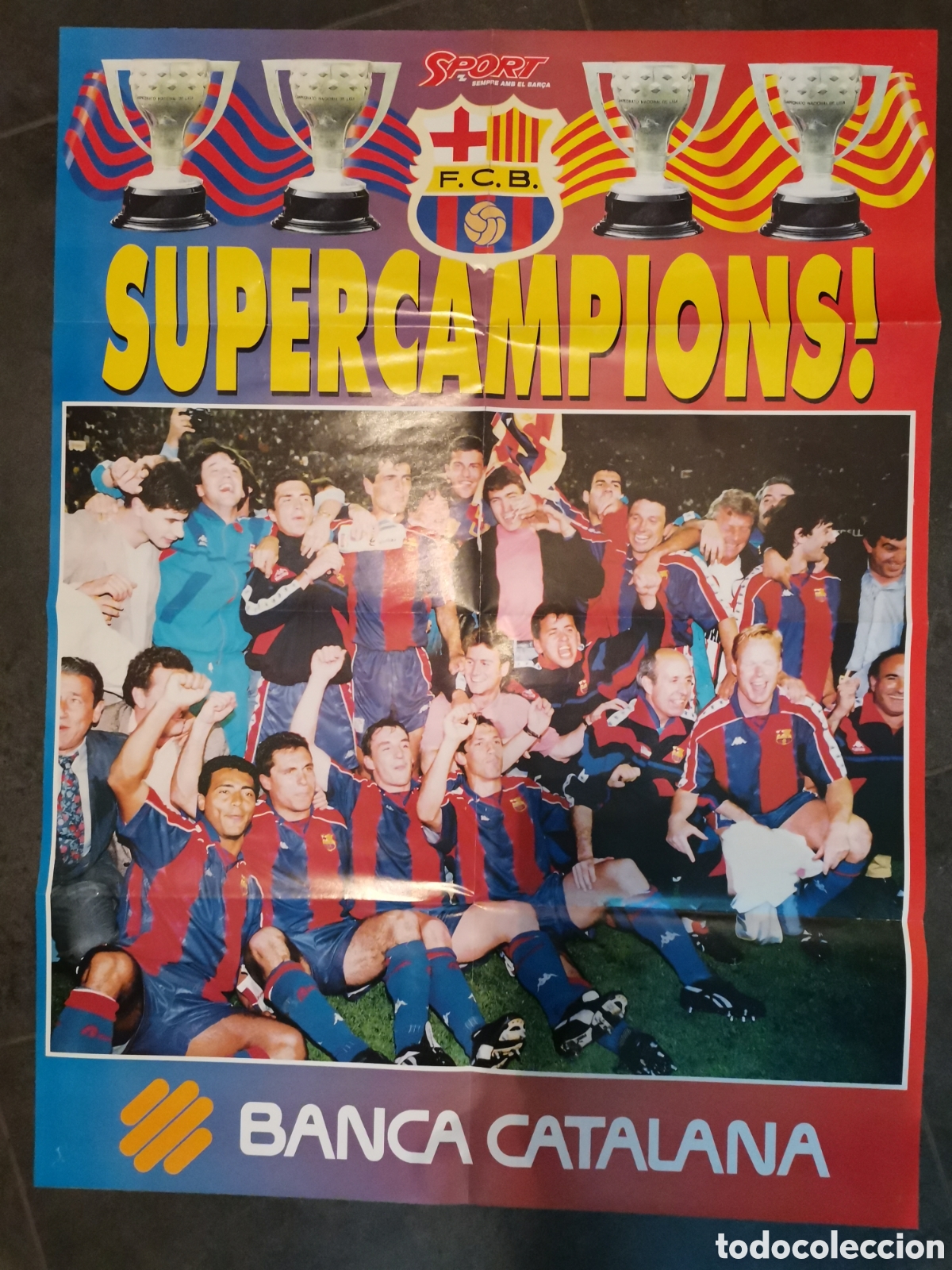 Coleccionismo deportivo: P&oacute;ster s&uacute;per campions - Foto 1