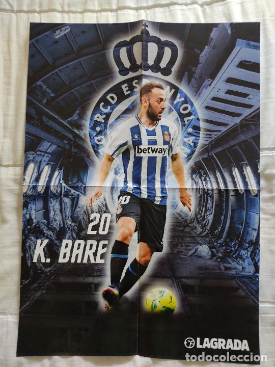 Collectionnisme sportif: SUPER POSTER CARTEL ESPANYOL KEIDI BARE LIGA FUTBOL DIARIO LA GRADA, MIDE 42 X 59,5 CM