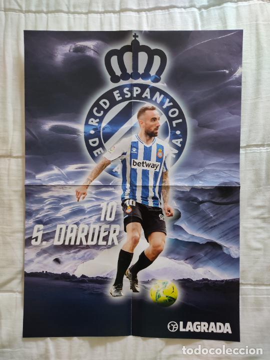 Collectionnisme sportif: SUPER POSTER CARTEL ESPANYOL SERGI DARDER LIGA FUTBOL DIARIO LA GRADA, MIDE 42 X 59,5 CM