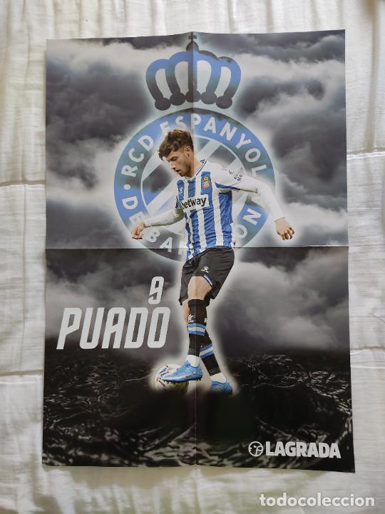 Collectionnisme sportif: SUPER POSTER CARTEL ESPANYOL JAVI PUADO LIGA FUTBOL DIARIO LA GRADA, MIDE 42 X 59,5 CM