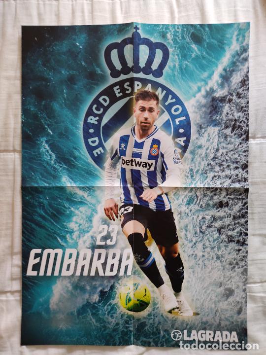 Collectionnisme sportif: SUPER POSTER CARTEL ESPANYOL ADRI&Aacute;N EMBARBA LIGA FUTBOL DIARIO LA GRADA, MIDE 42 X 59,5 CM