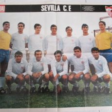 Coleccionismo deportivo: CARTEL POSTER - SEVILLA C.F. - 50X66 - TEMPORADA 1969-70 - LA ACTUALIDAD ESPAÑOLA