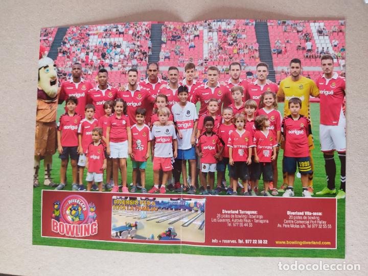 Collectionnisme sportif: POSTER EQUIPO PLANTILLA GIMNASTIC TARRAGONA NASTIC UCHE DUMITRU FALI JAVI MARQUEZ TETE MANU BARREIRO