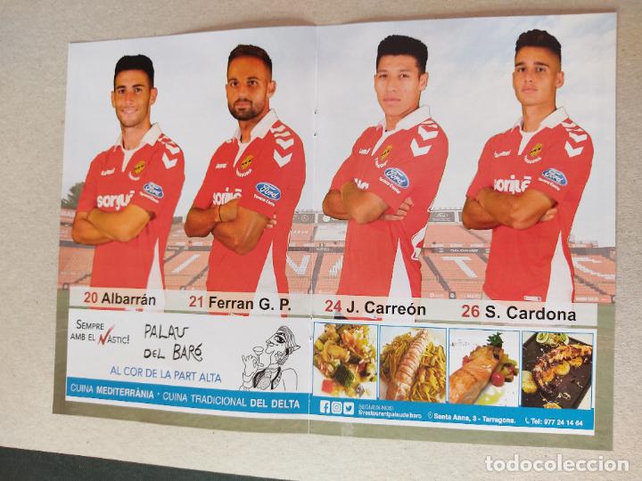 Collectionnisme sportif: POSTER JUGADORES GIMNASTIC TARRAGONA NASTIC ALBARR&Aacute;N FERRAN GINE CARRE&Oacute;N CARDONA