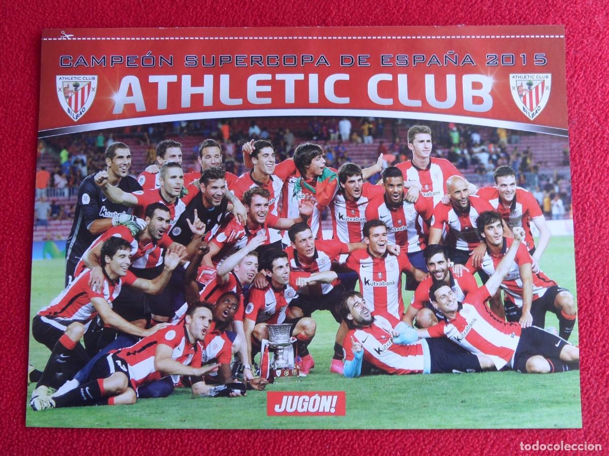 Coleccionismo deportivo: POSTER REVISTA JUGON ATHLETIC DE BILBAO CAMPE&Oacute;N SUPERCOPA 2015 TAMA&Ntilde;O FOLIO