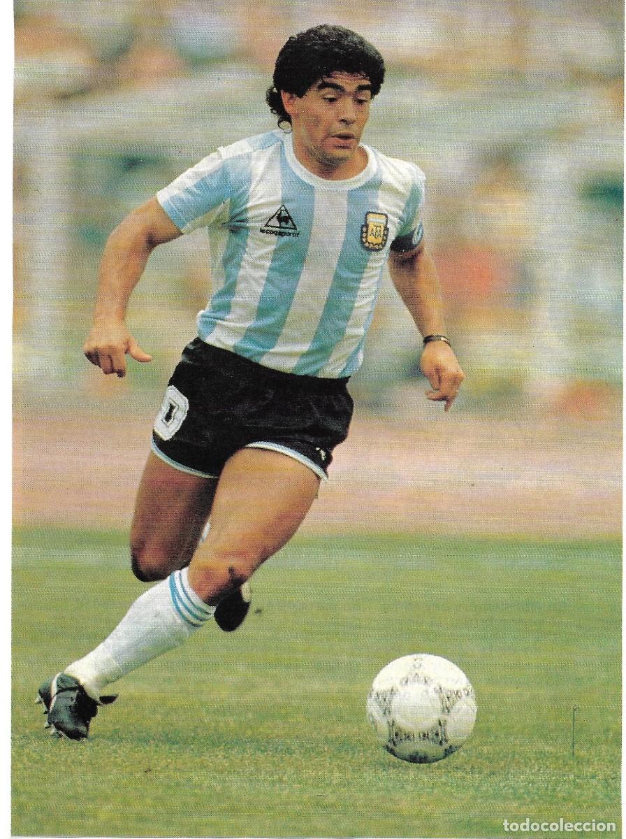 Collectionnisme sportif: SELECCI&Oacute;N DE F&Uacute;TBOL DE ARGENTINA: Gran recorte de DIEGO ARMANDO MARADONA. 1990
