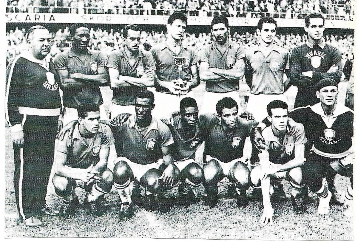 Collectionnisme sportif: SELECCI&Oacute;N DE F&Uacute;TBOL DE BRASIL: Recorte del equipo Campe&oacute;n del Mundo en 1958