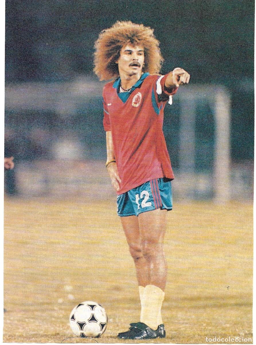 Collectionnisme sportif: SELECCI&Oacute;N DE F&Uacute;TBOL DE COLOMBIA: Gran recorte de Carlos VALDERRAMA