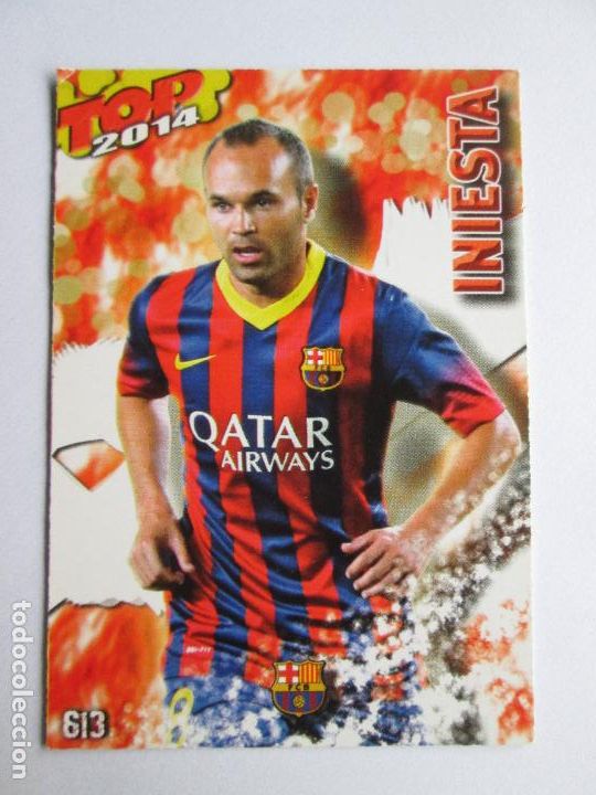 Collectionnisme sportif: #613 INIESTA BARCELONA TOP ROJO MATE 13 14 MUNDICROMO LIGA 2013 2014