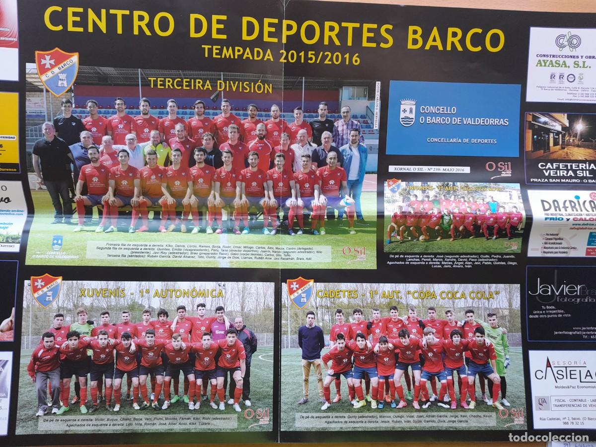 Collectionnisme sportif: P&oacute;ster Centro Deportes Barco de Valdeorras f&uacute;tbol temp. 15-16 Tercera Galicia