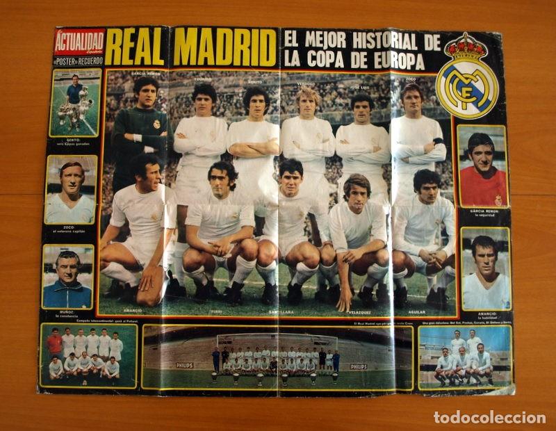 Collectionnisme sportif: P&oacute;ster del Real Madrid - La Actualidad Espa&ntilde;ola 1970 - El mejor Historial de la Copa de Europa