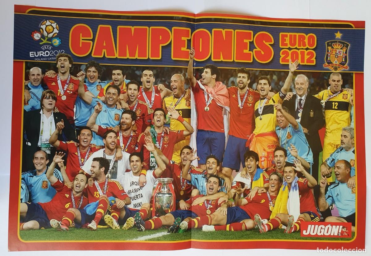 Collectionnisme sportif: DOBLE POSTER REVISTA JUG&Oacute;N CAMPEONES EURO 2012 EUROCOPA ESPA&Ntilde;A INIESTA MVP 12