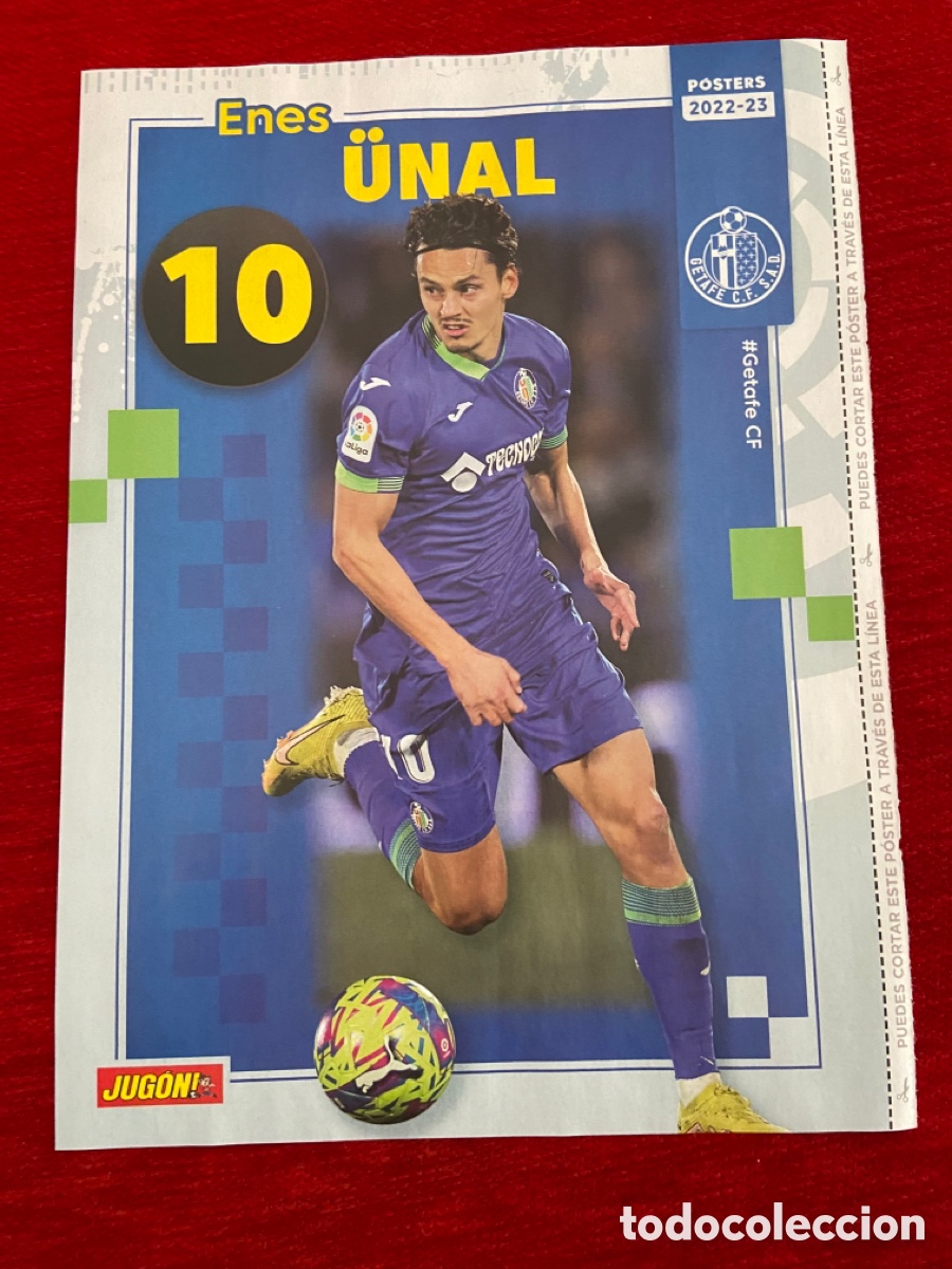 Sammelleidenschaft Sport: CARTEL POSTER JUGON ENES UNAL GETAFE TEMPORADA 2022 2023