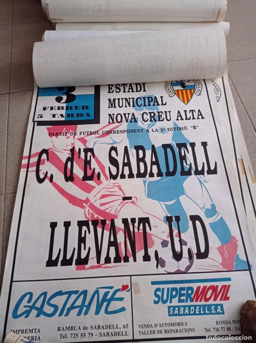 Colecionismo desportivo: Póster partido Sabadell/Llevant. 2 division