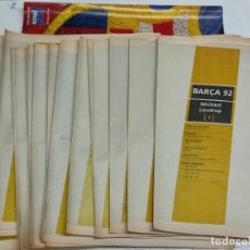 Coleccionismo deportivo: BARÇA 92. MUNDO DEPORTIVO. LOTE 24 POSTERS PLANTILLA Y JUGADORES FC BARCELONA 1992