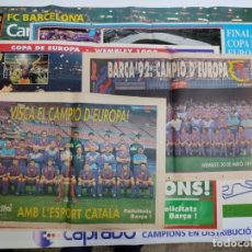 Coleccionismo deportivo: FC BARCELONA BARÇA CAMPEON COPA EUROPA 1992 WEMBLEY CHAMPIONS LEAGUE. LOTE 5 POSTERS