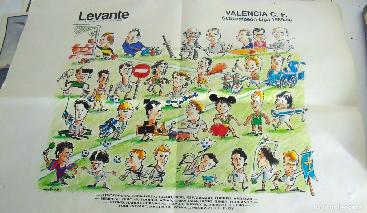 Colecionismo desportivo: POSTER VALENCIA C.F. CAMPEON DE LIGA 1989-90 55 X 40 CM