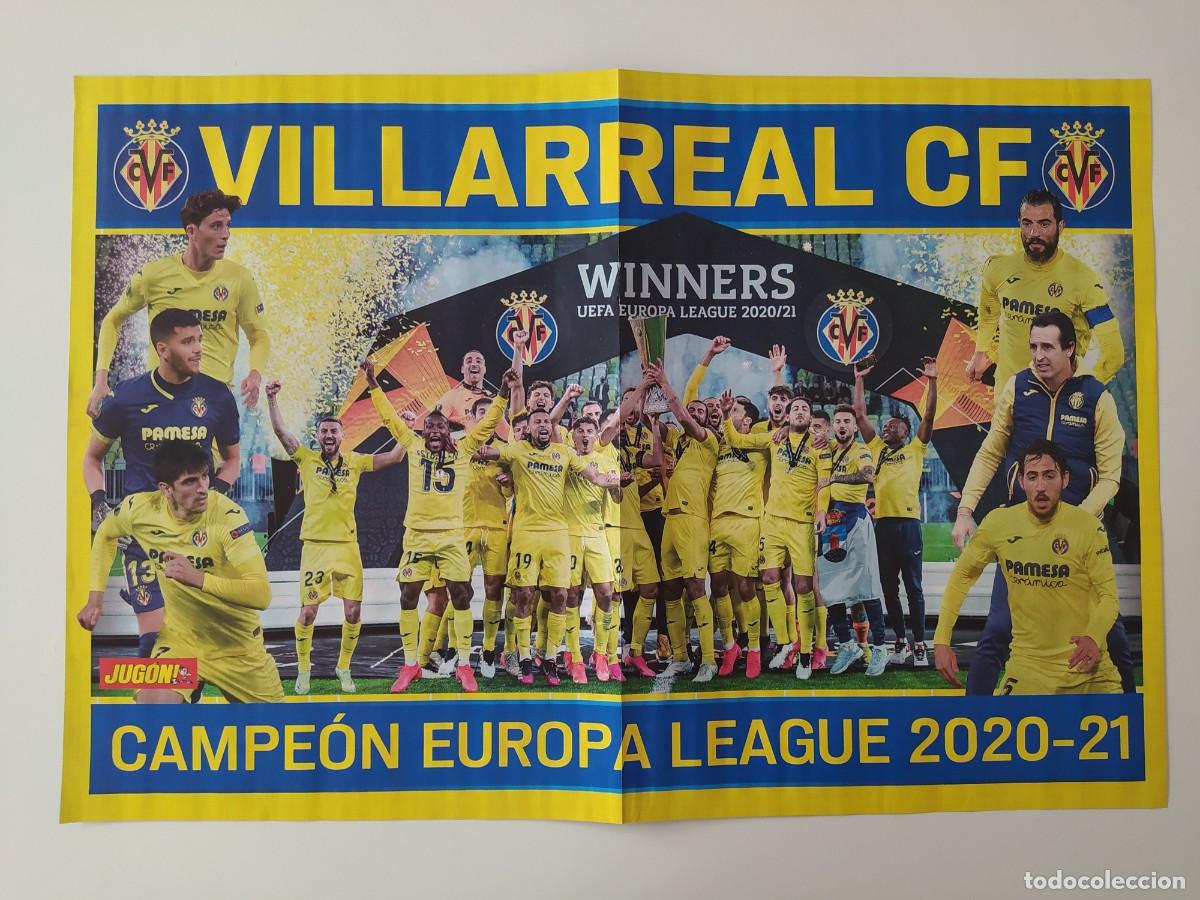 Sammelleidenschaft Sport: P&oacute;ster Villarreal CF Campe&oacute;n Europa League 2020 2021 30x44 cm