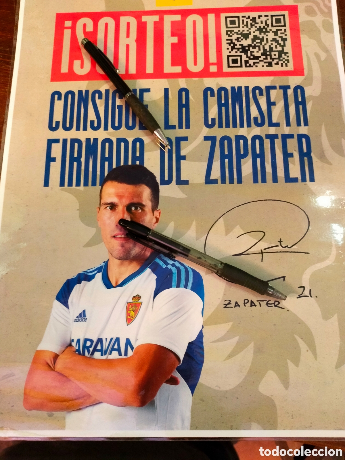 Coleccionismo deportivo: Cartel original homenaje a zapater real Zaragoza