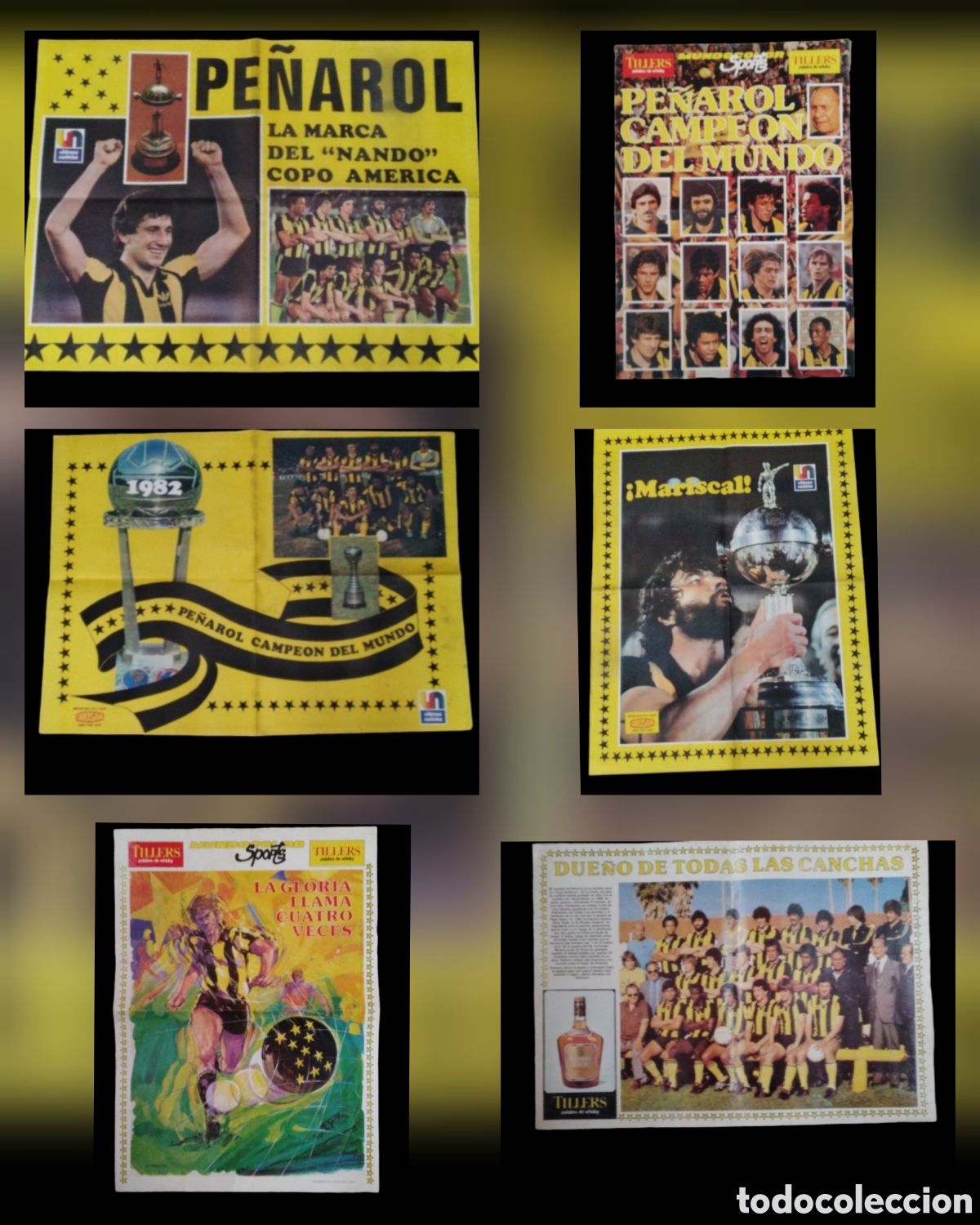 Coleccionismo deportivo: Cinco postres de Pe&ntilde;arol campe&oacute;n de Am&eacute;rica y del mundo 1982