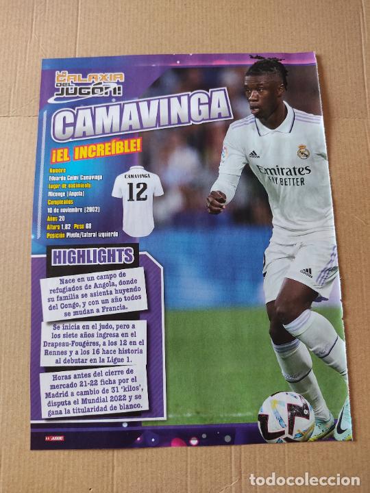 Sammelleidenschaft Sport: CAMAVINGA REAL MADRID TIPO POSTER 1 PAG REVISTA JUGON + HERMOSO DJENE DUARTE ALDERETE RAILLO VALJENT
